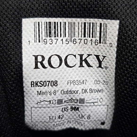 Rocky Wildcat Men’s Waterproof Hunting Boots Size 9M Brown 400G Insulated New main image 4